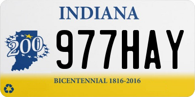 IN license plate 977HAY
