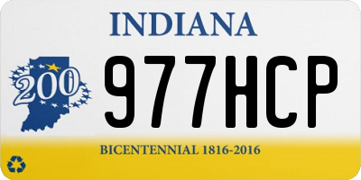 IN license plate 977HCP
