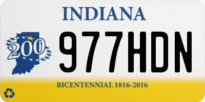 IN license plate 977HDN