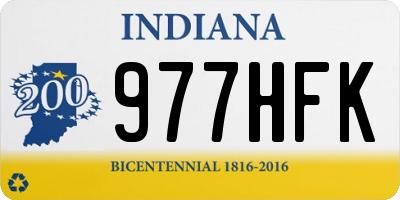 IN license plate 977HFK