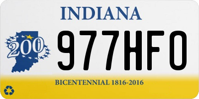 IN license plate 977HFO