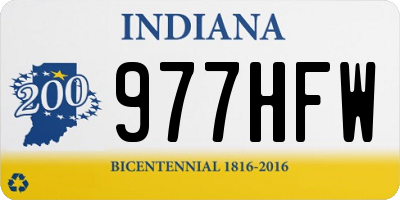 IN license plate 977HFW