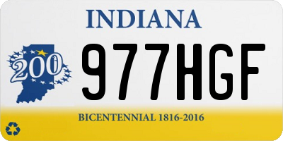 IN license plate 977HGF