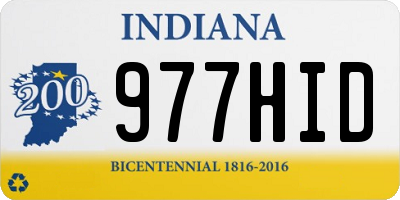 IN license plate 977HID