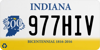 IN license plate 977HIV
