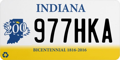 IN license plate 977HKA