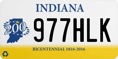 IN license plate 977HLK