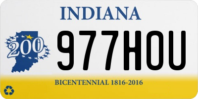 IN license plate 977HOU