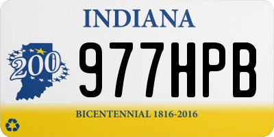 IN license plate 977HPB
