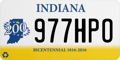 IN license plate 977HPO