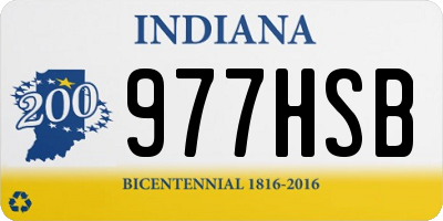 IN license plate 977HSB