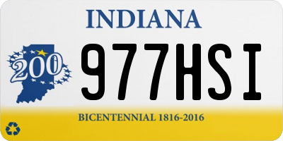 IN license plate 977HSI