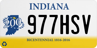 IN license plate 977HSV