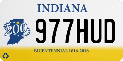 IN license plate 977HUD