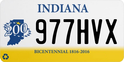 IN license plate 977HVX