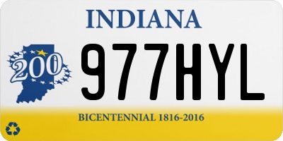 IN license plate 977HYL