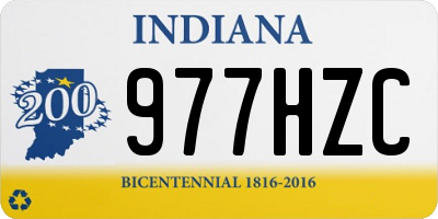 IN license plate 977HZC