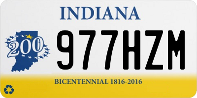 IN license plate 977HZM