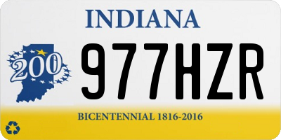 IN license plate 977HZR