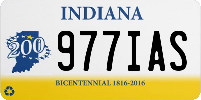 IN license plate 977IAS