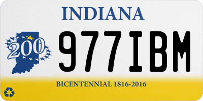 IN license plate 977IBM