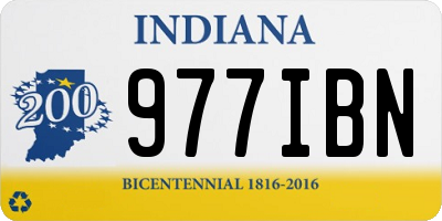 IN license plate 977IBN