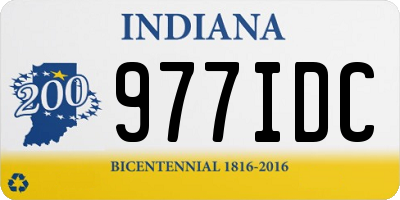 IN license plate 977IDC