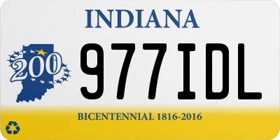 IN license plate 977IDL