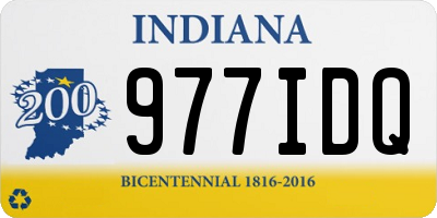 IN license plate 977IDQ