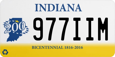 IN license plate 977IIM