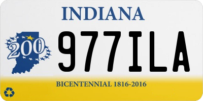 IN license plate 977ILA
