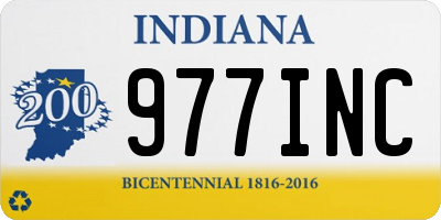 IN license plate 977INC
