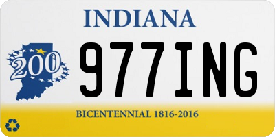 IN license plate 977ING