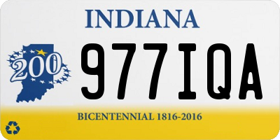 IN license plate 977IQA