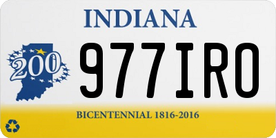 IN license plate 977IRO