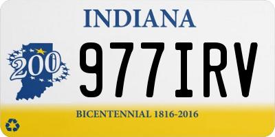 IN license plate 977IRV