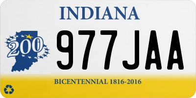 IN license plate 977JAA