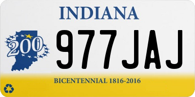 IN license plate 977JAJ