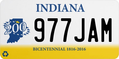 IN license plate 977JAM
