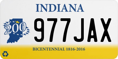 IN license plate 977JAX