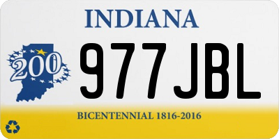 IN license plate 977JBL