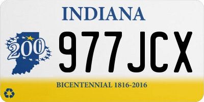 IN license plate 977JCX