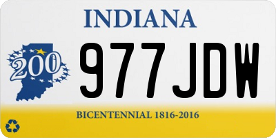 IN license plate 977JDW