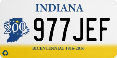 IN license plate 977JEF