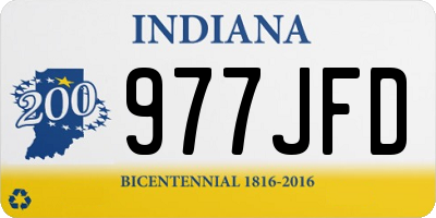 IN license plate 977JFD