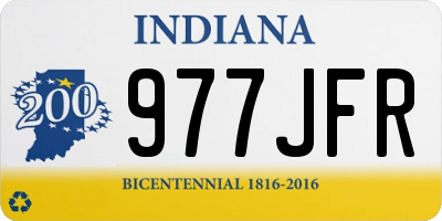 IN license plate 977JFR