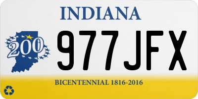 IN license plate 977JFX
