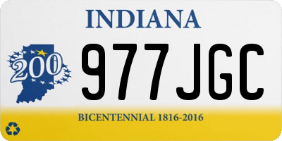 IN license plate 977JGC