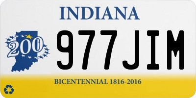 IN license plate 977JIM