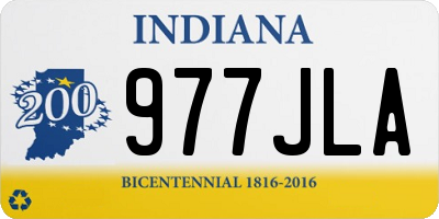 IN license plate 977JLA